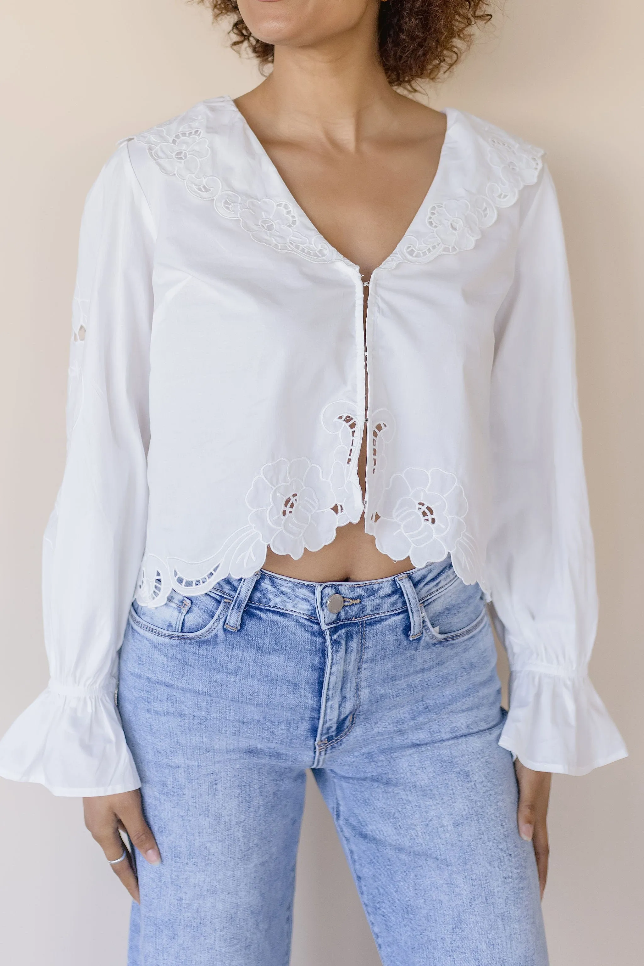 Penny Eyelet Detailed Blouse