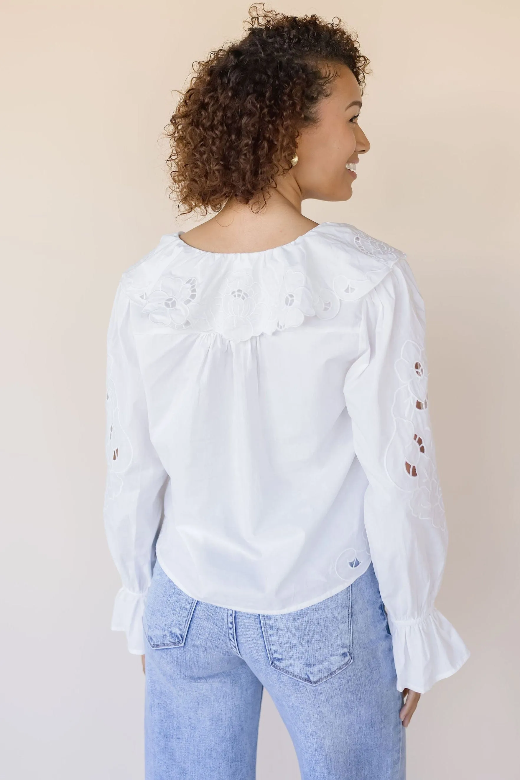 Penny Eyelet Detailed Blouse