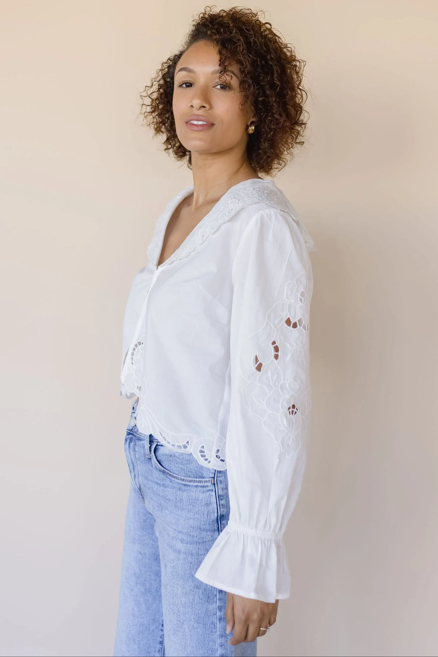Penny Eyelet Detailed Blouse