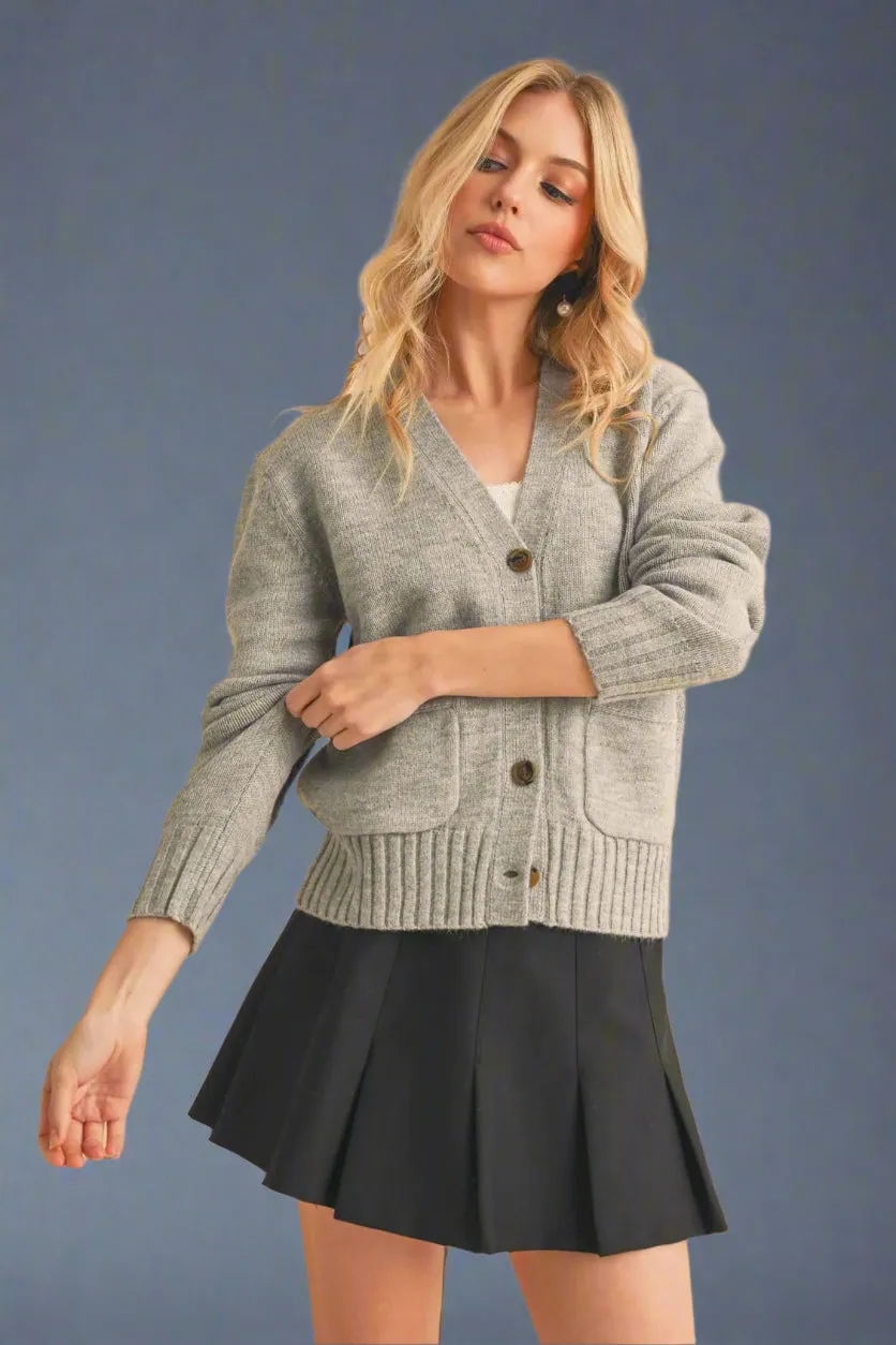 Perla Cardigan - Heather Gray