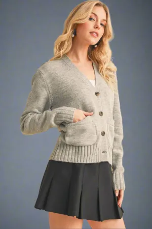 Perla Cardigan - Heather Gray