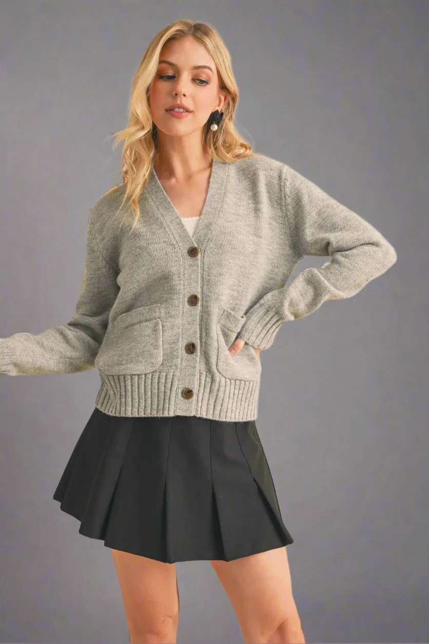 Perla Cardigan - Heather Gray