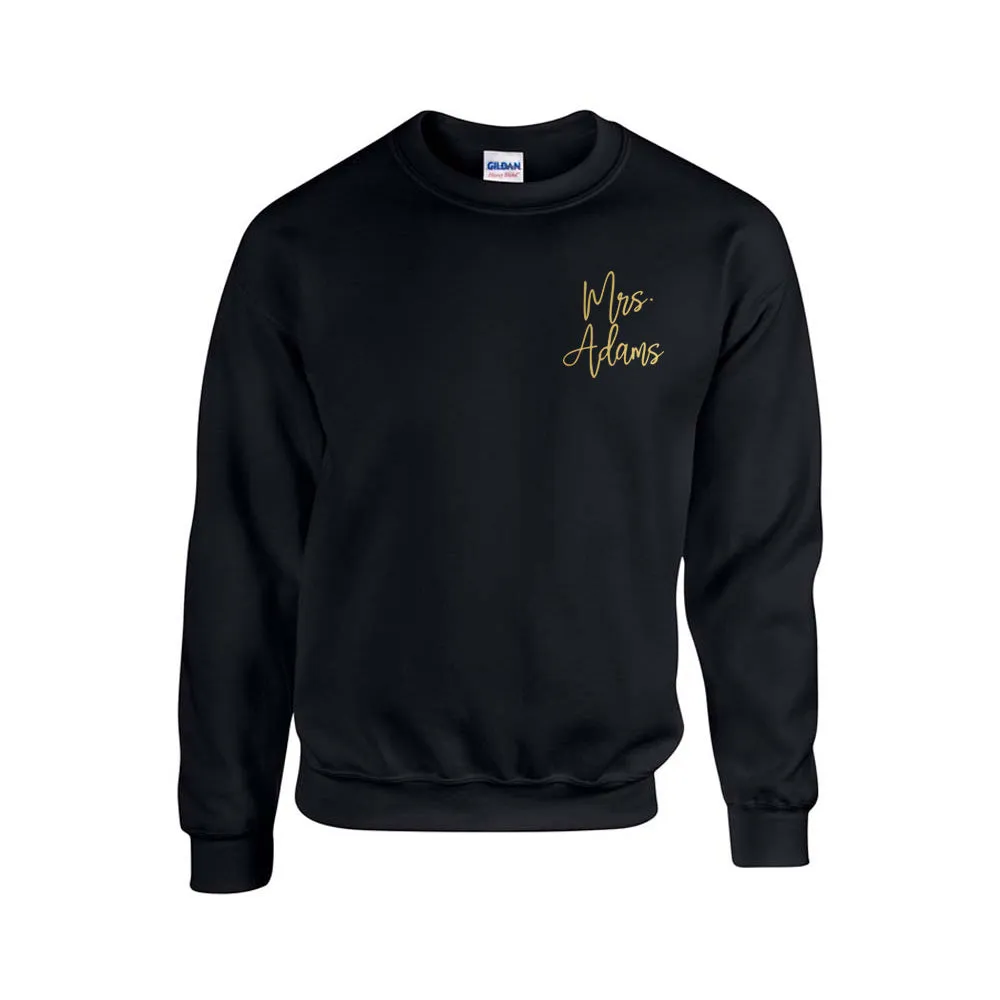 Personalized Mrs. Tee Sweatshirt