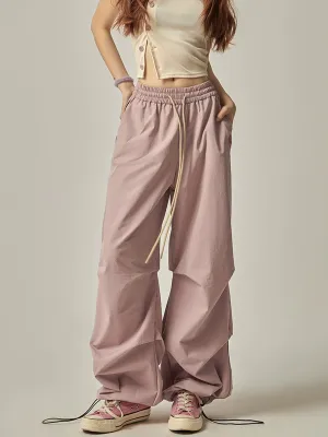 Pink Loose Fit Sweatpants