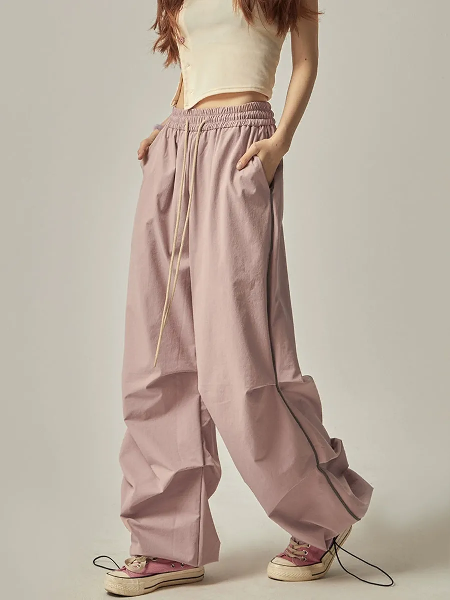 Pink Loose Fit Sweatpants