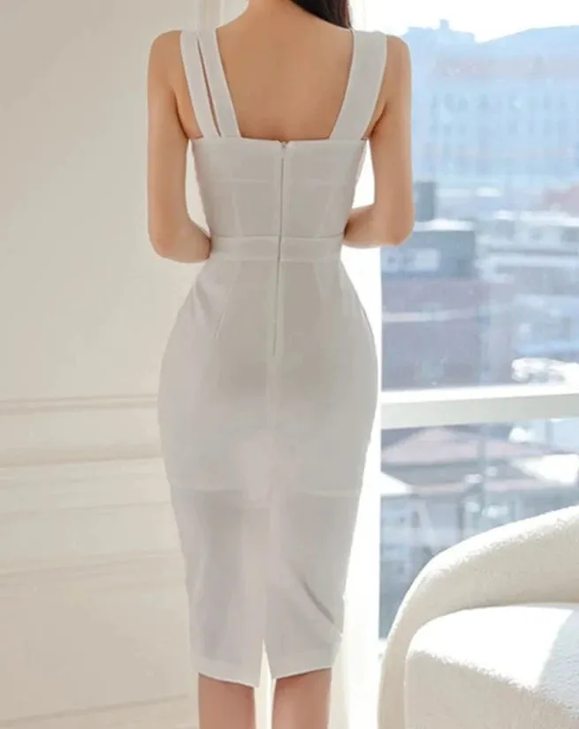 PLEASURE Cut-out Detail Sheath Dress