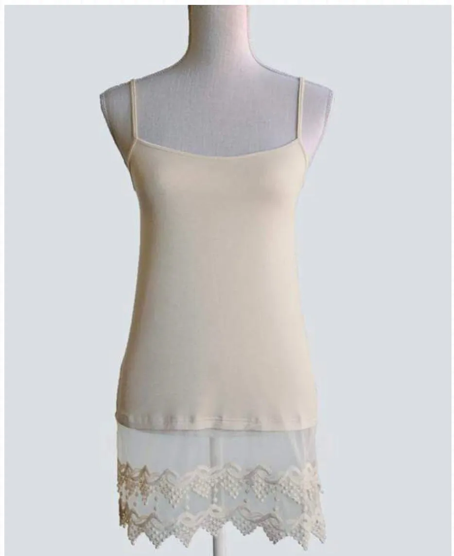 POINTED LACE TOP EXTENDERS  - IVORY