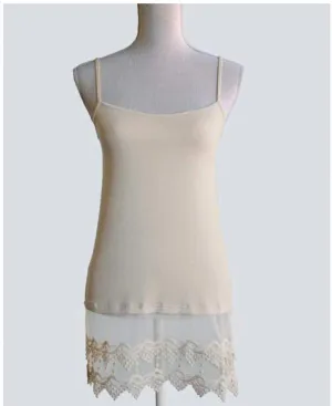 POINTED LACE TOP EXTENDERS  - IVORY