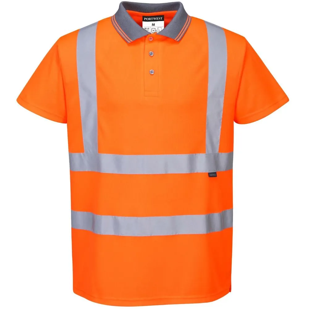 Portwest RT22 Hi-Vis Short Sleeved Polo Shirt