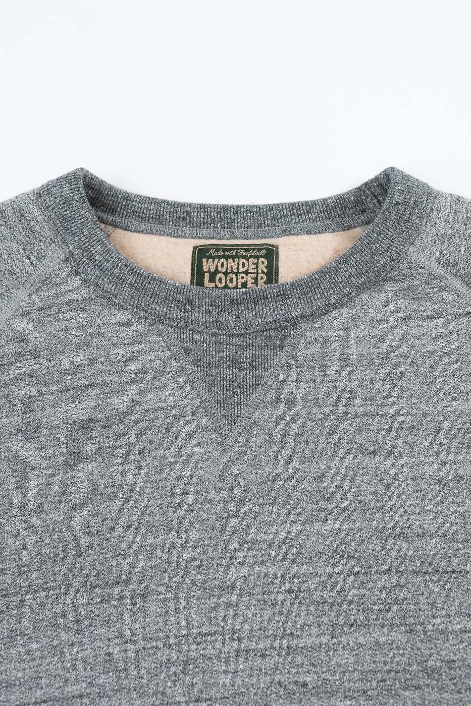 Pullover Crewneck Fleeced Foxfibre® - Charcoal