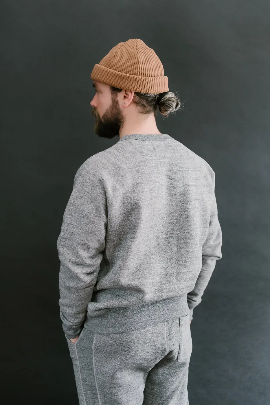 Pullover Crewneck Fleeced Foxfibre® - Charcoal