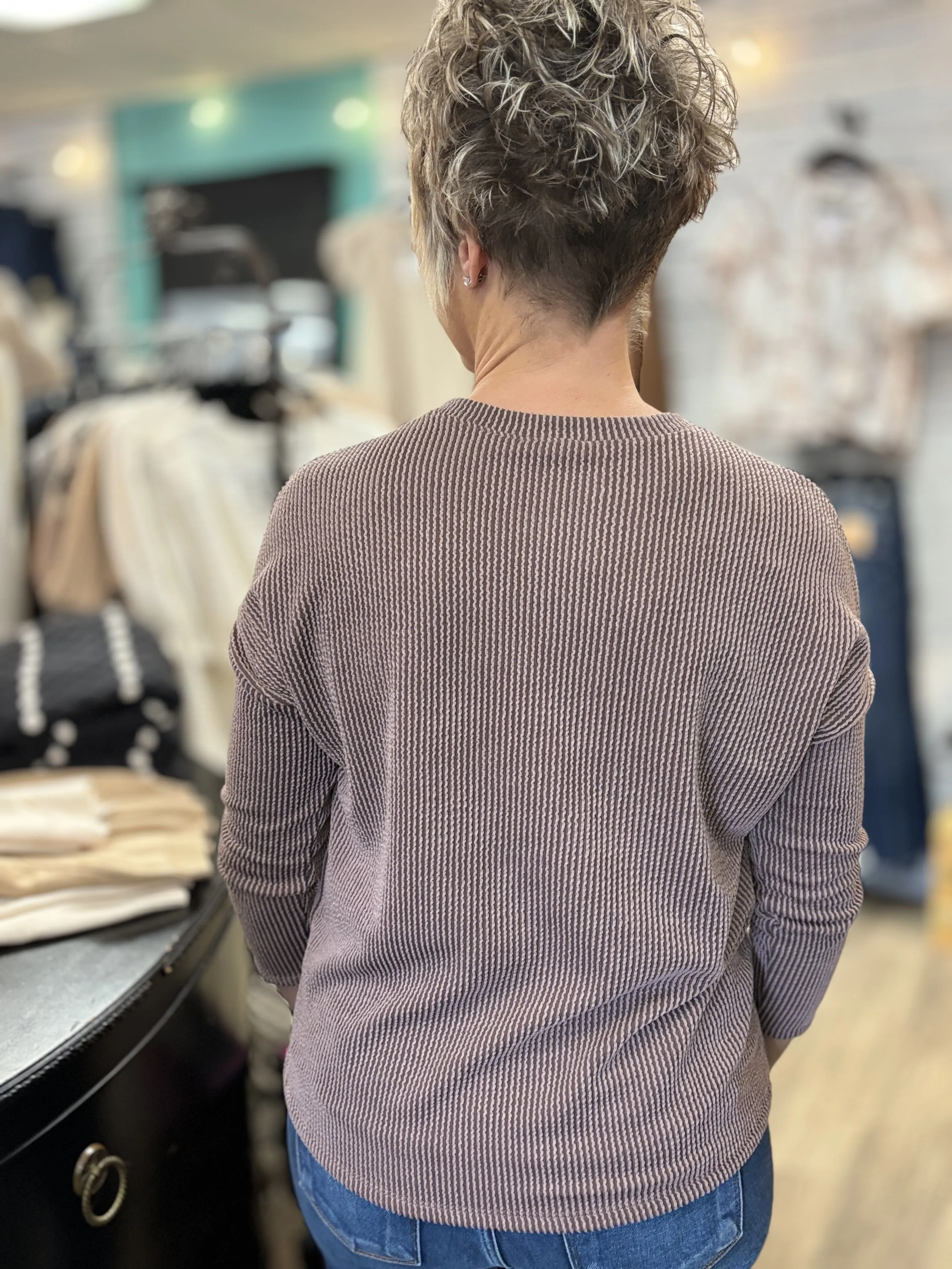 Reese Ribbed Long Sleeve Top