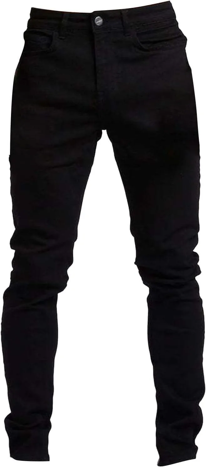 Ripped Jeans Men Slim Fit Vintage Straight Leg Jeans Loose Fit Skateboard Denim Pants Casual Streetwear