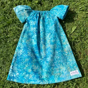 Sewfunky Pixie Dress Blue Daisies
