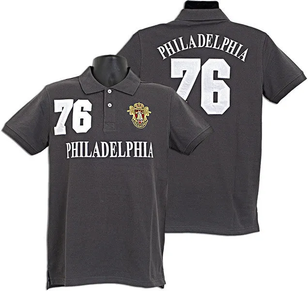 SHPH01C Polo Shirt Philadelphia 76 CHARCOAL