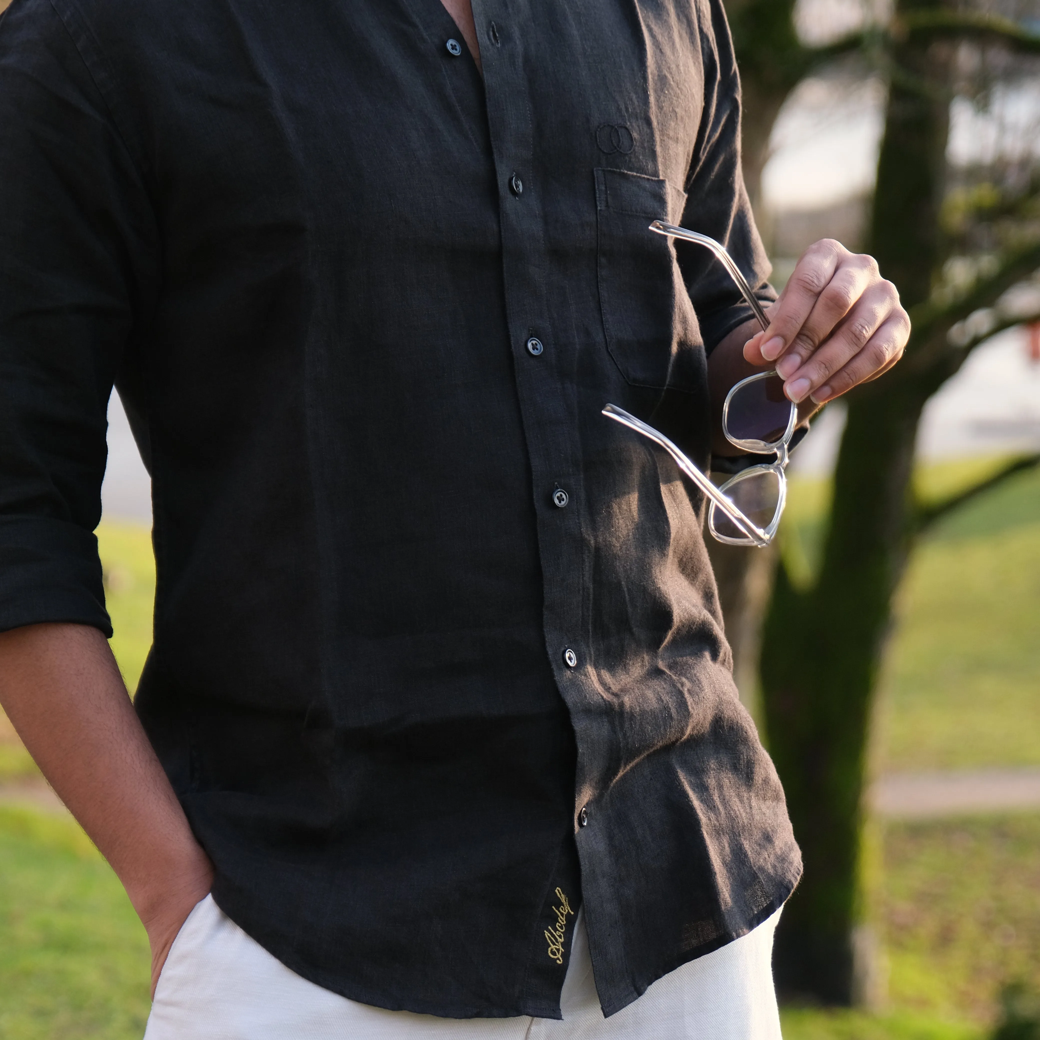 SIGNATURE Custom Monogram Linen Shirt for Women | Pure Linen