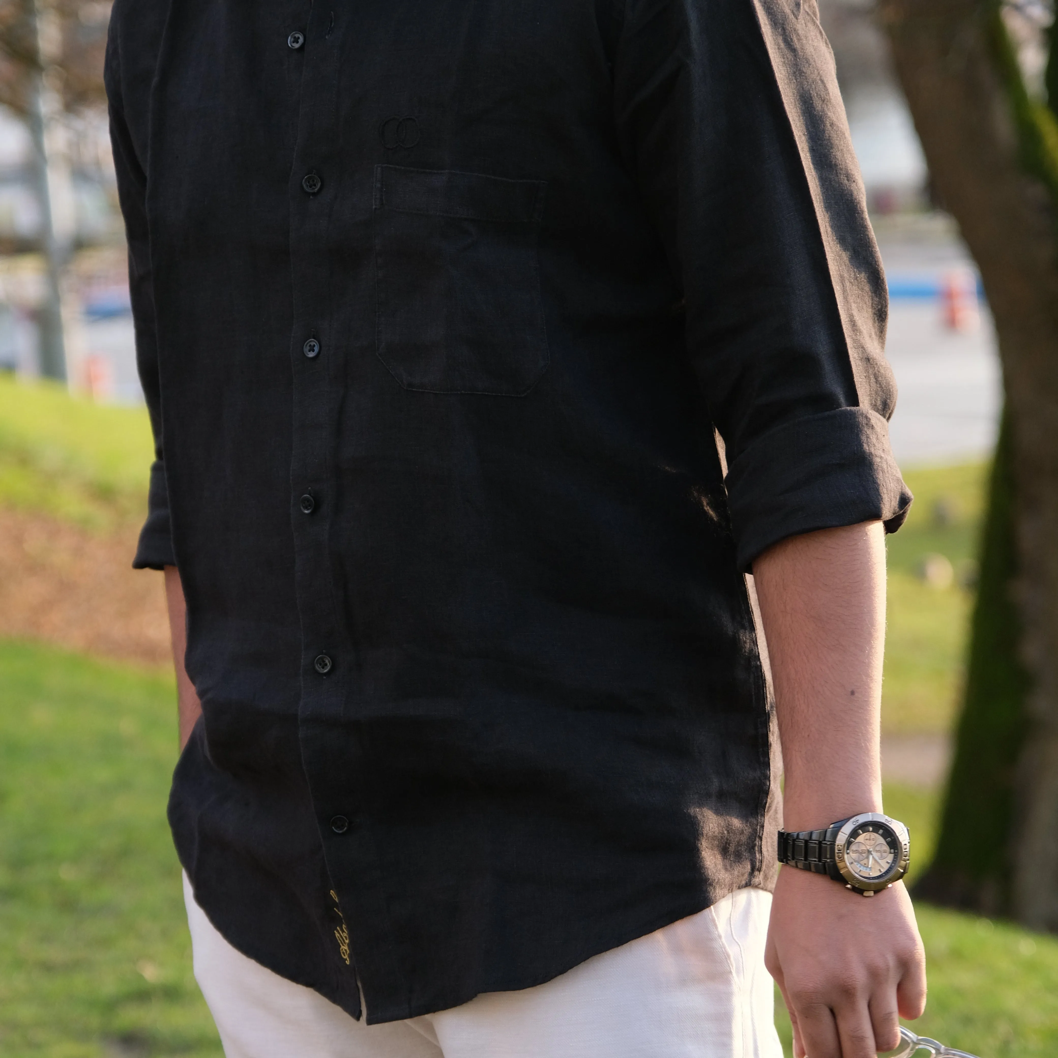 SIGNATURE Custom Monogram Shirt for Men | Pure Linen