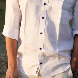 SIGNATURE Custom Monogram Shirt for Men | Pure Linen