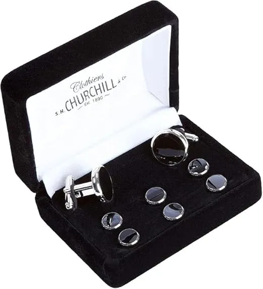 Silk Self-Tie Cummerbund Set with Cufflinks and Studs- Boxed Set