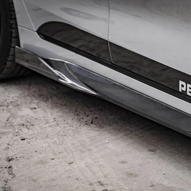 SOOQOO USA Side Skirts for BMW 4 Series Gran Coupe M440i 430i G26 Pre-preg Carbon Fiber