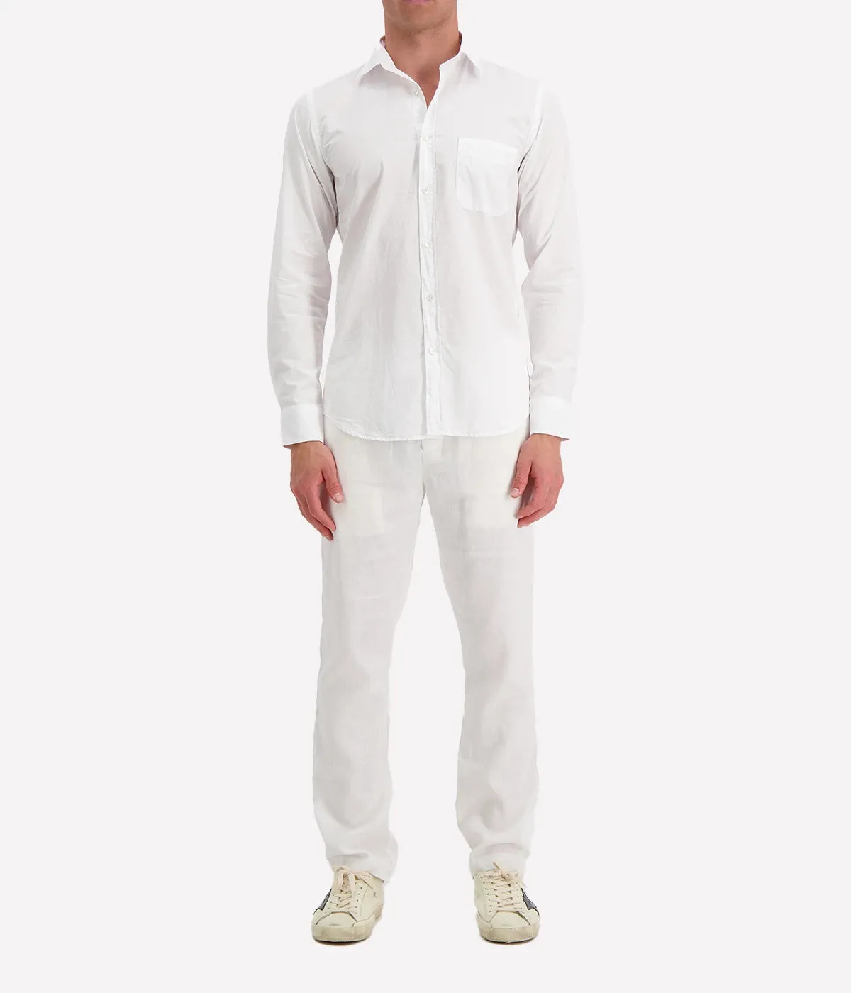 Storm Pat Men Woven Shirt in White