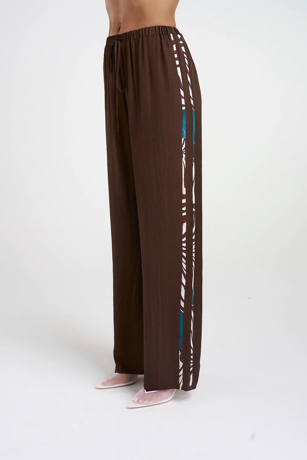 SUMMI SUMMI | Elastic Pants w/ Stripe - Nautilus Stripe