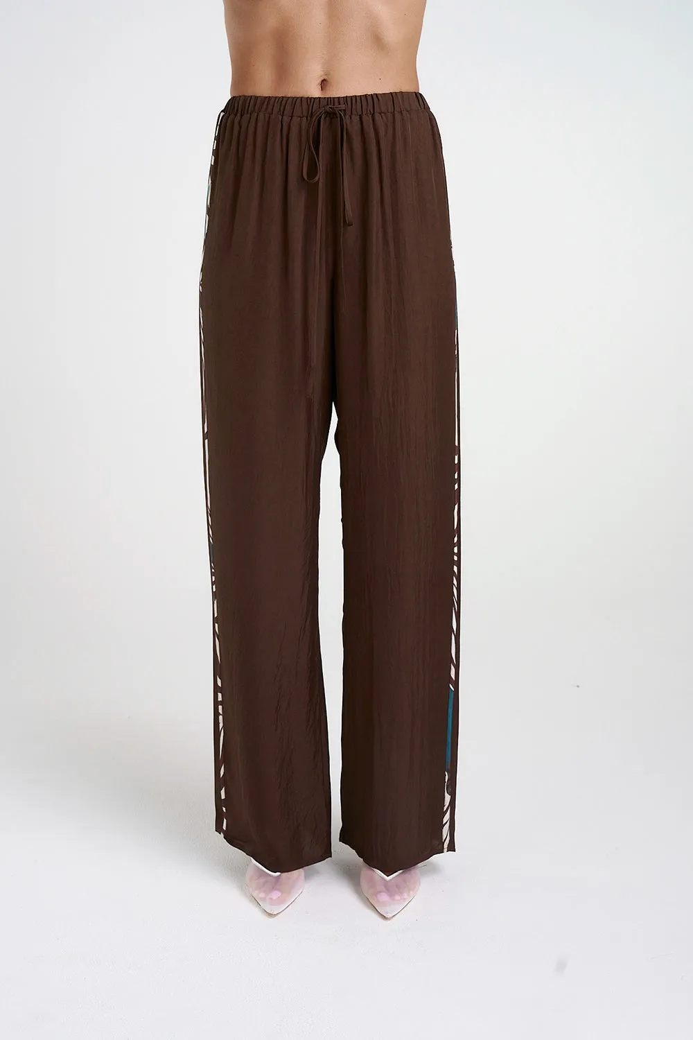 SUMMI SUMMI | Elastic Pants w/ Stripe - Nautilus Stripe