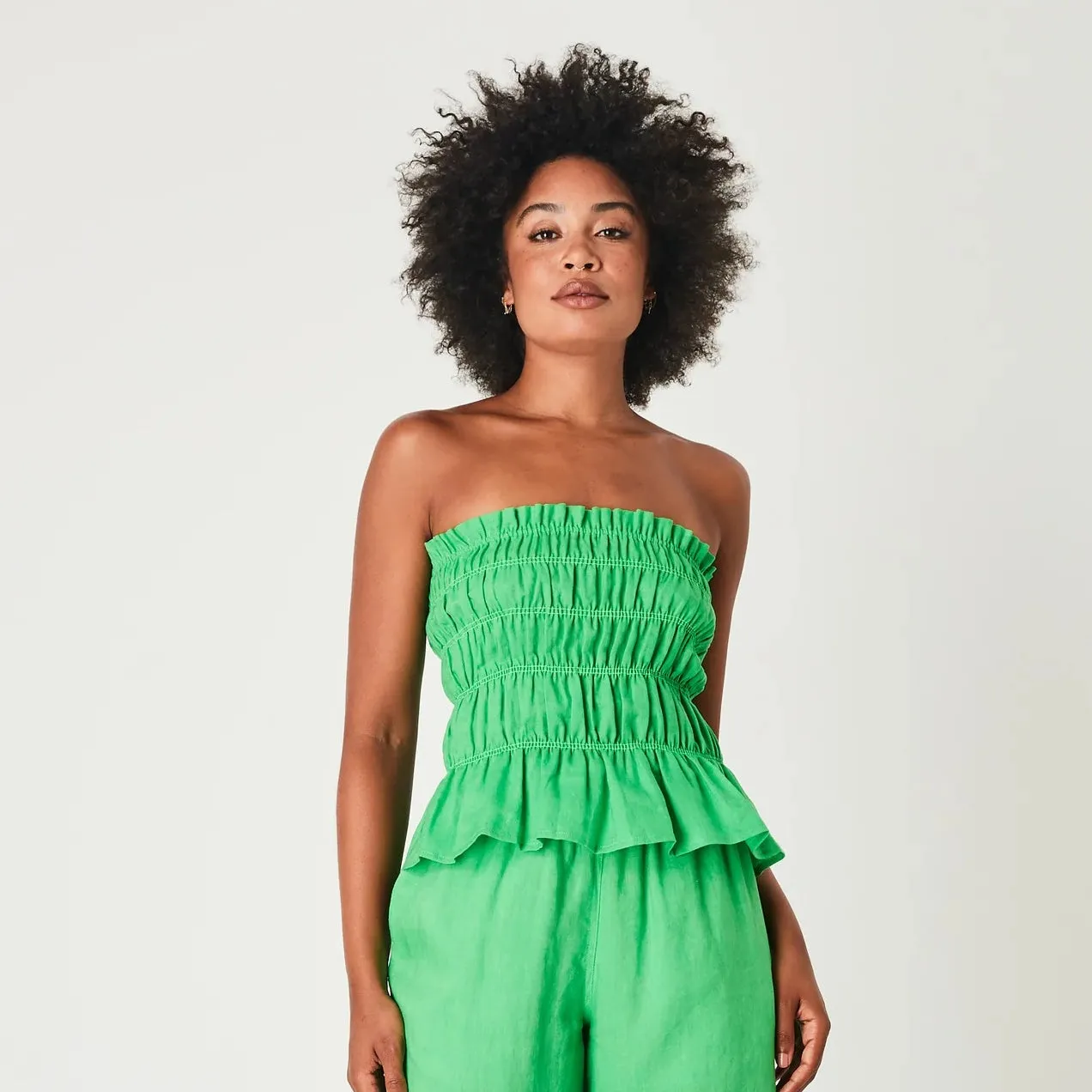 SUMMI SUMMI Womens Linen Bodice Green