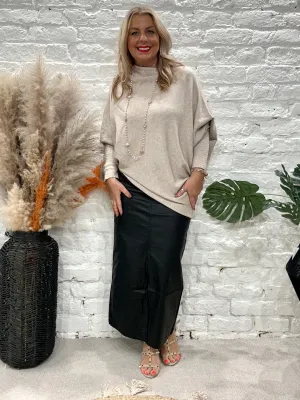 The Tina A symmetric 4 way Soft Knit Jumper