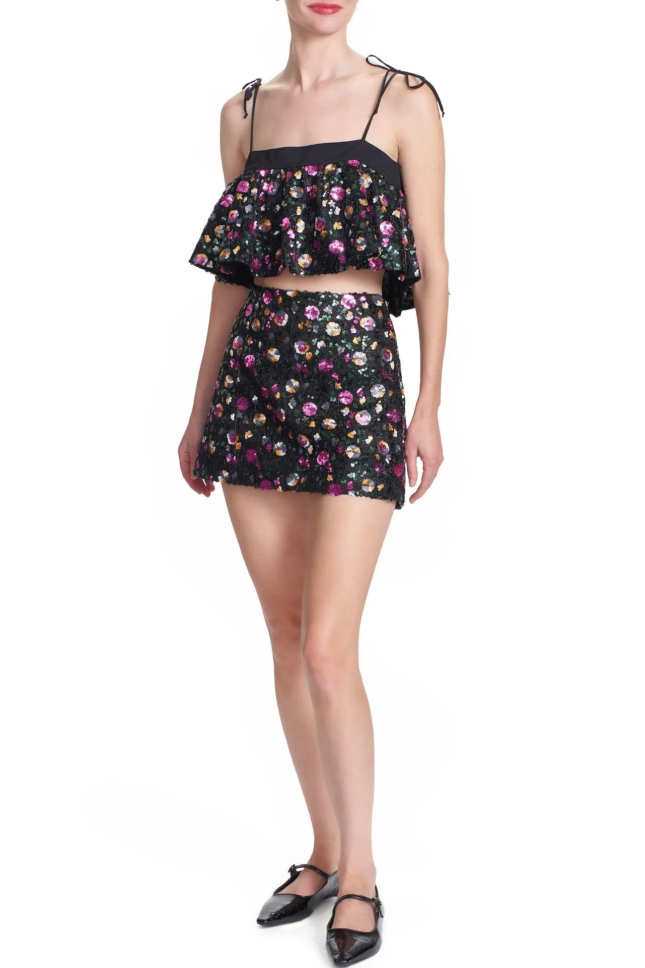 TIGA TOP- sequin lace