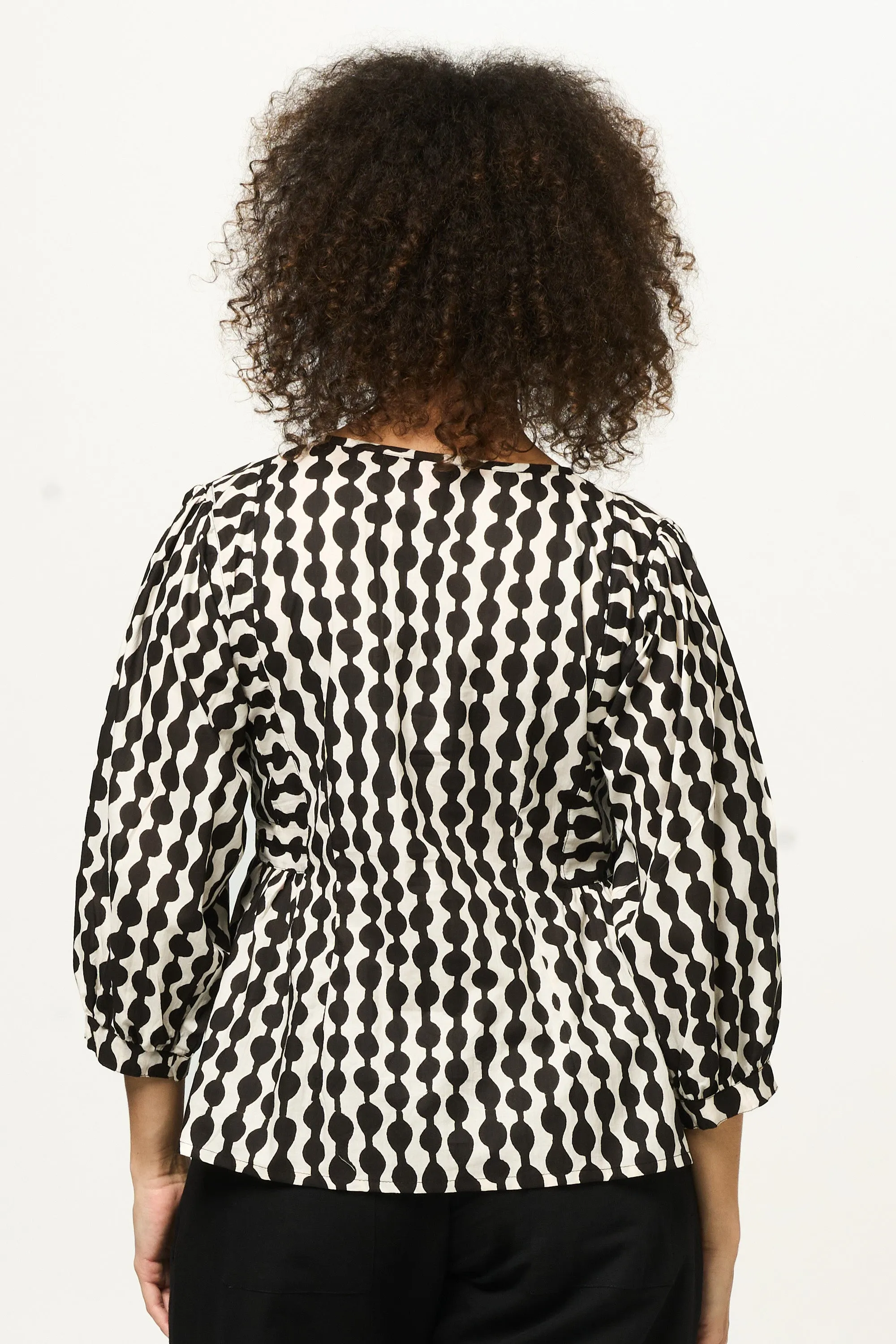 Jewel Black Beauty Cotton Top - High-Quality