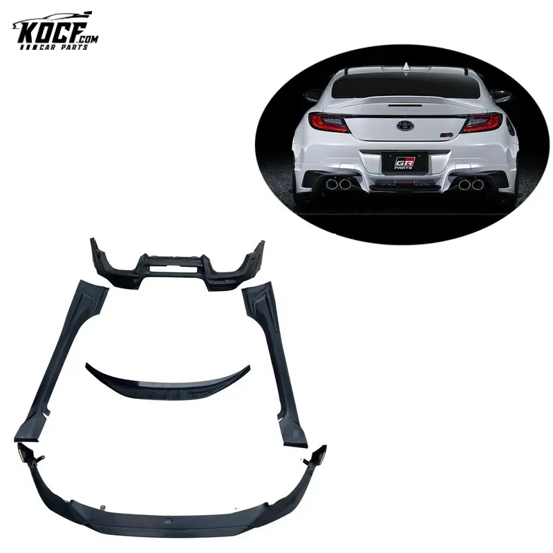 TRD-P Style Plastic PP Body kit Front Spoiler Splitter Side Skirts Diffuser Spoiler For Toyota GR86 2021 