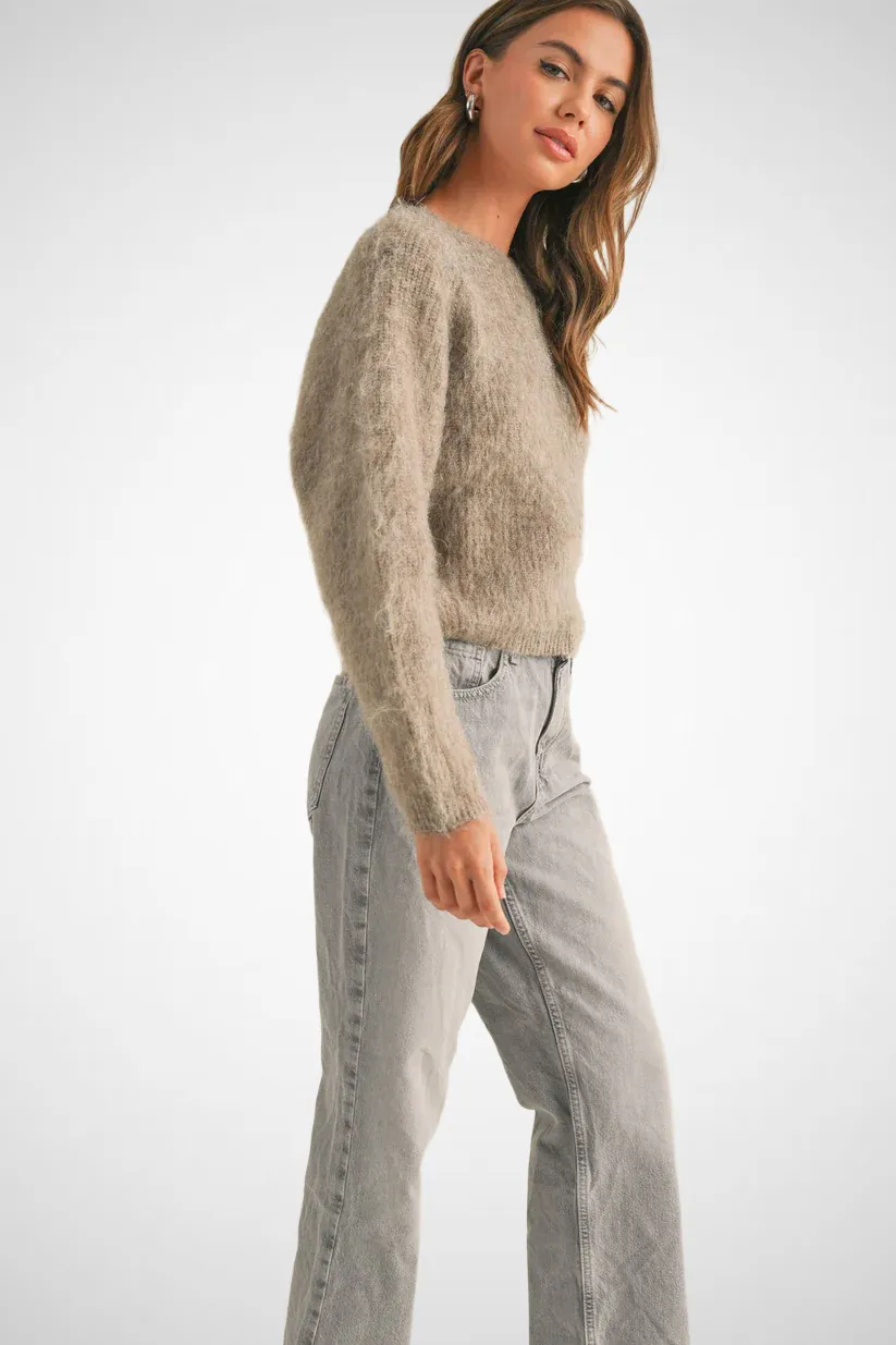 Twisted Detail Reversible Sweater Top