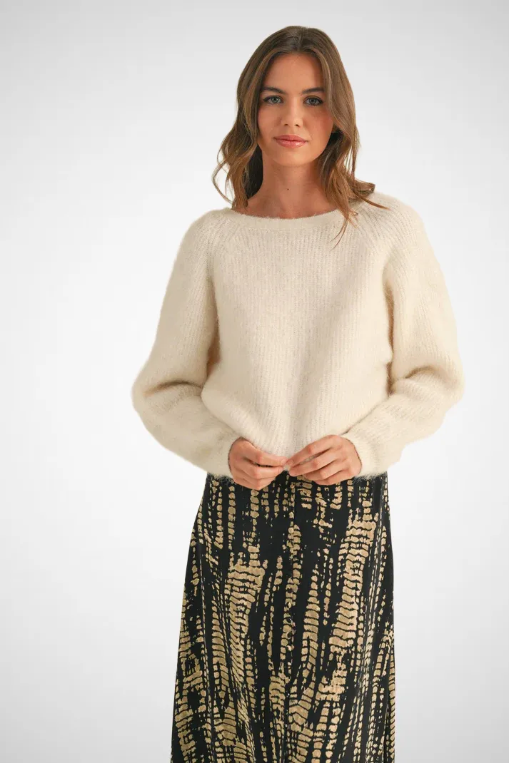Twisted Detail Reversible Sweater Top