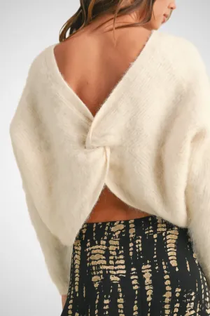 Twisted Detail Reversible Sweater Top