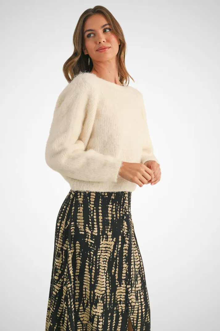 Twisted Detail Reversible Sweater Top
