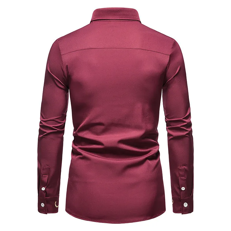 Unique Sharp Angled Button Closure Style Shirt