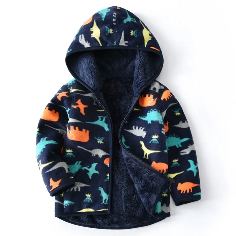 Warm Soft Fleece Jackets for Girls and Boys - Grey, Pink, Navy