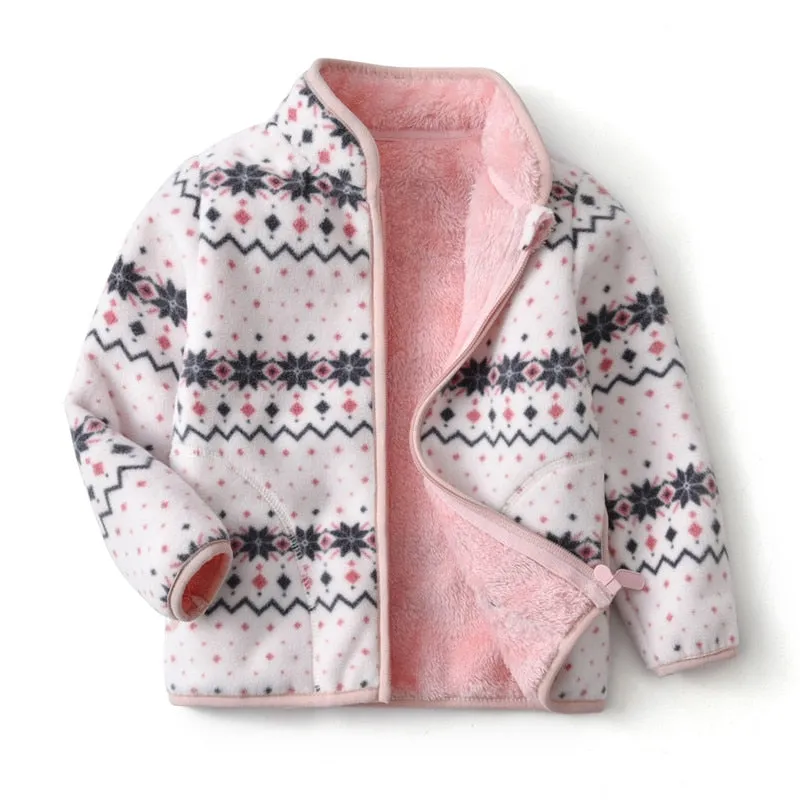 Warm Soft Fleece Jackets for Girls and Boys - Pink