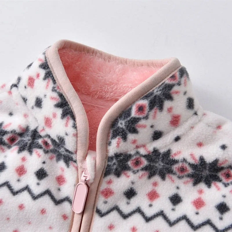 Warm Soft Fleece Jackets for Girls and Boys - Pink