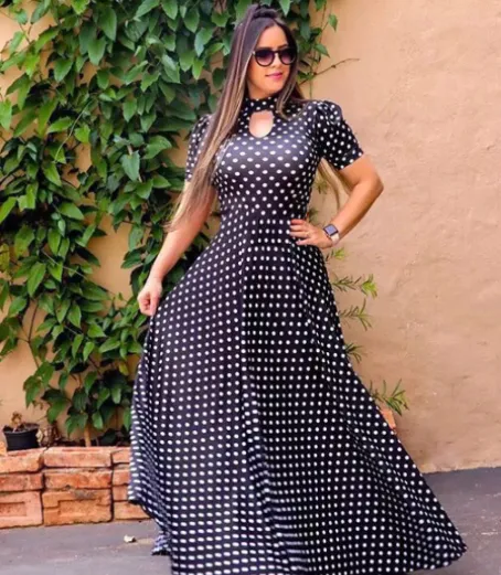 Wave Point Chic Maxi Dress