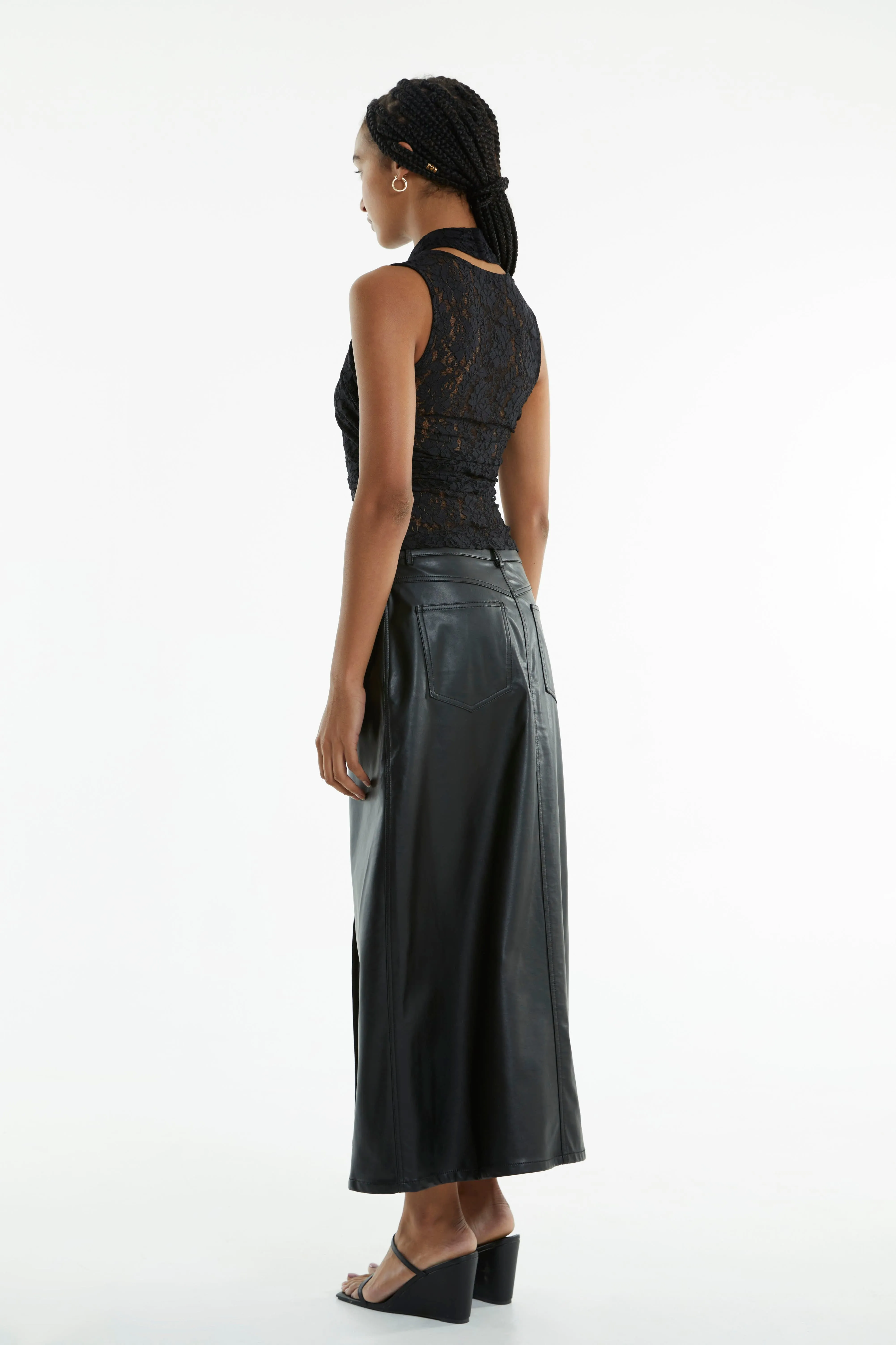 WAYWARD WRAP NECK TANK TOP | BLACK