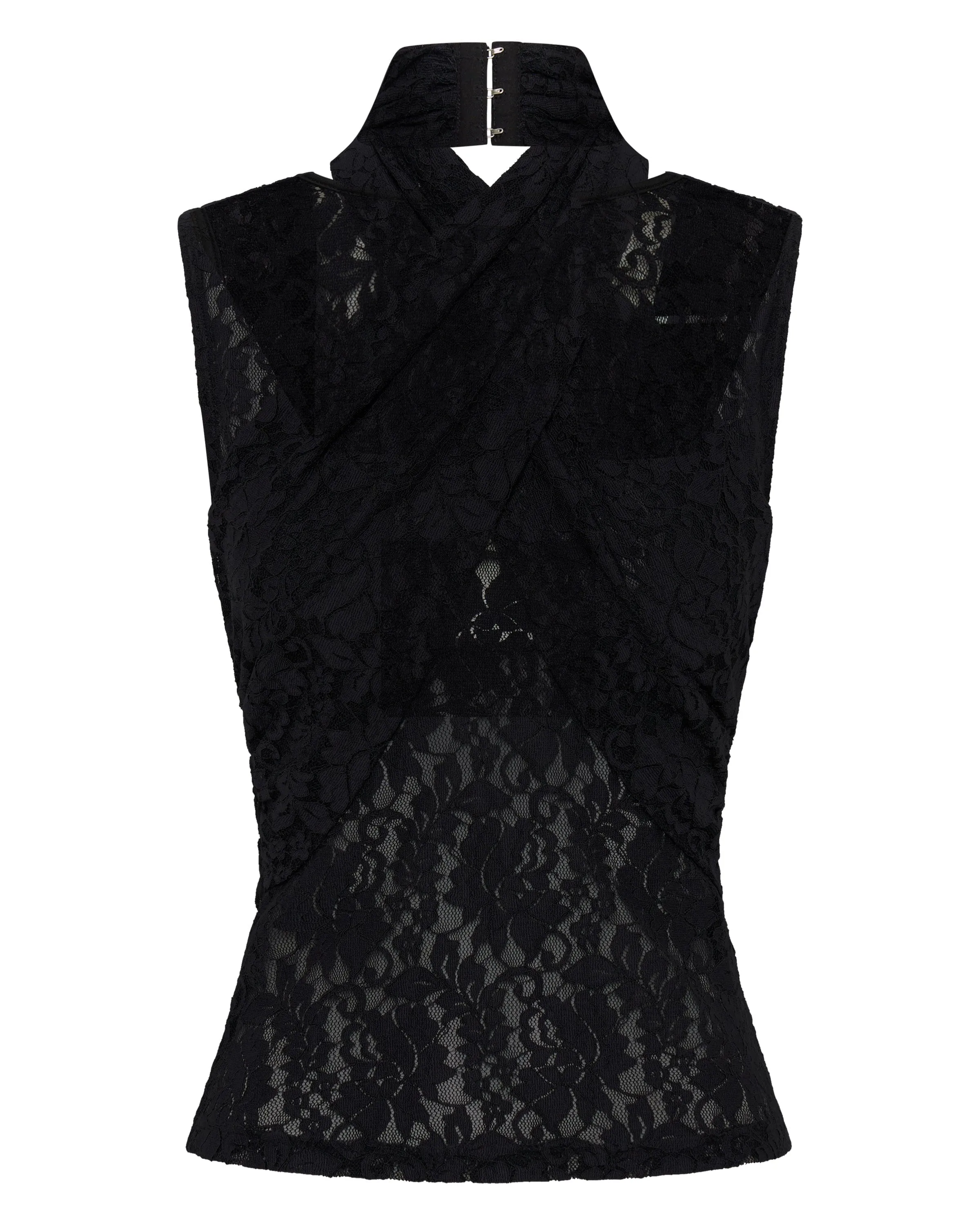 WAYWARD WRAP NECK TANK TOP | BLACK
